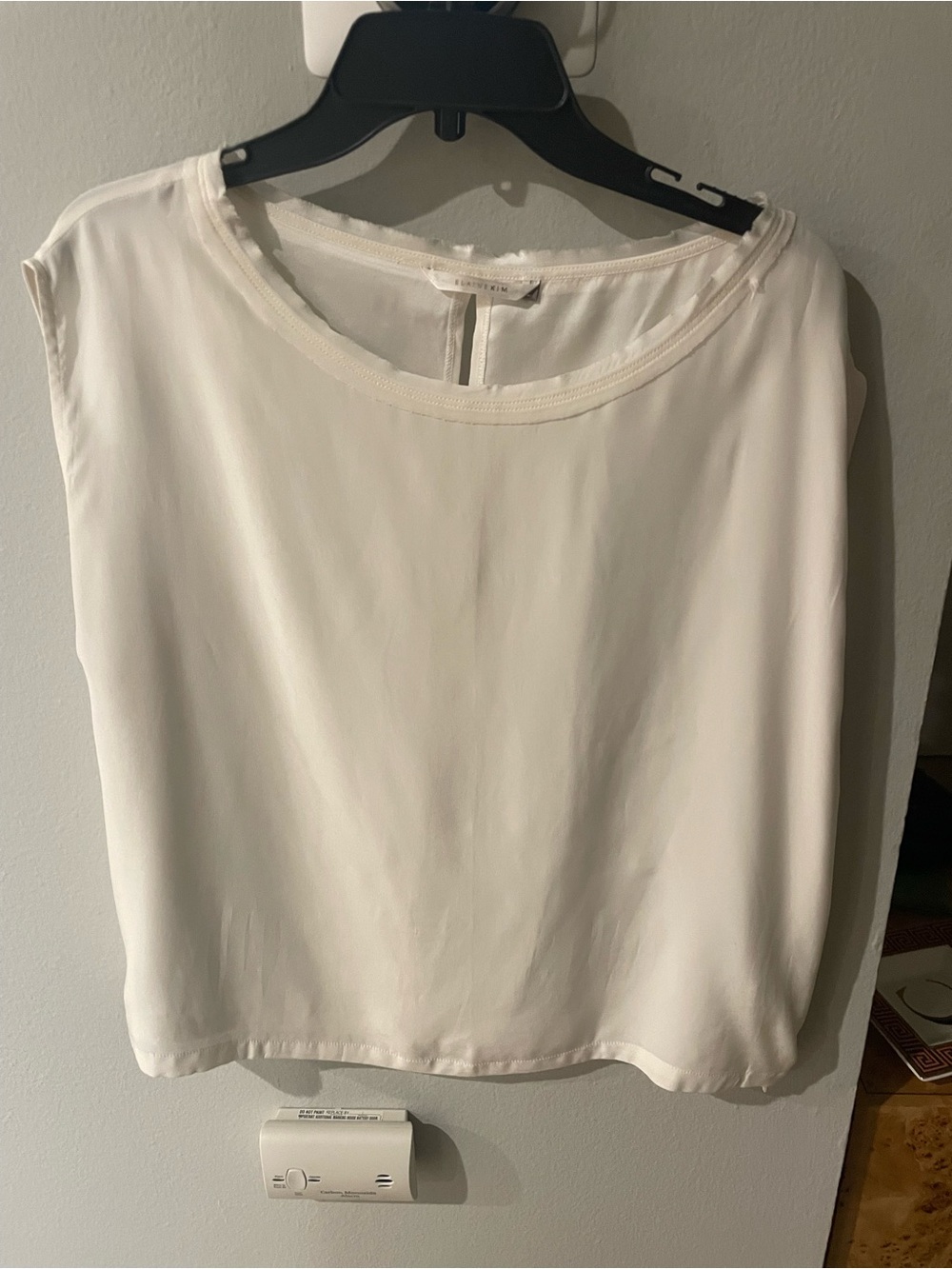 Elaine Kim 100% silk Women's Cream Sleeveless Blouse - Lightweight Dressy Top